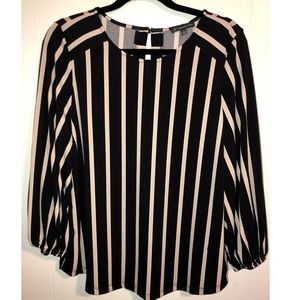 Anthropology Adrianna Papell Striped Blouse